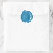 Sticker Rond Monogramme de cire - Vrai Bleu - M - (Sac)