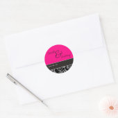 Sticker Rond monogramme de couple (Enveloppe)