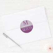 Sticker Rond Monogramme de joint d'enveloppe de Faire-part de m (Enveloppe)