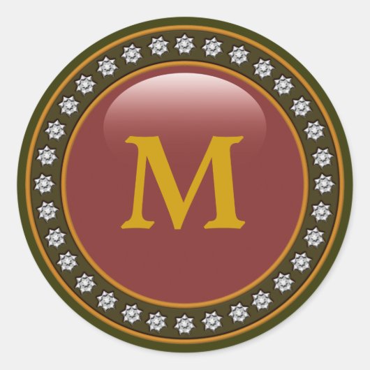 Sticker Rond Monogramme de la boucle (Devant)