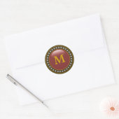 Sticker Rond Monogramme de la boucle (Enveloppe)