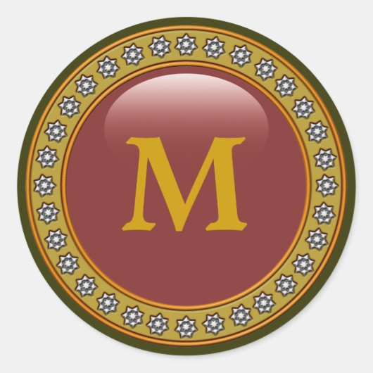 Sticker Rond Monogramme de la boucle (Devant)