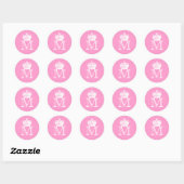 Sticker Rond Monogramme de la Couronne (Feuille)