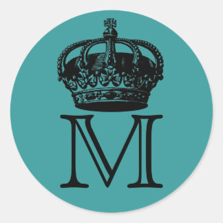 Sticker Rond Monogramme de la Couronne
