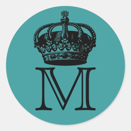 Sticker Rond Monogramme de la Couronne (Devant)