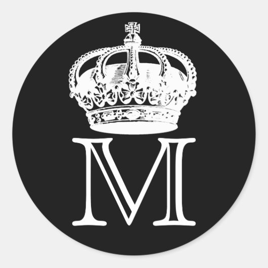 Sticker Rond Monogramme de la Couronne (Devant)