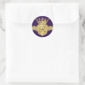 Sticker Rond Monogramme de la Couronne, tons or (Sac)
