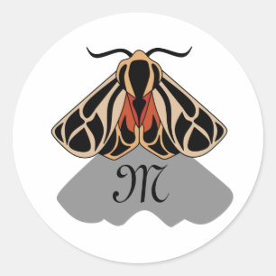 Sticker Rond Monogramme de la teigne de tigre tribale
