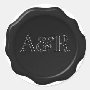 Sticker Rond monogramme de l'autocollant de scellement de cire