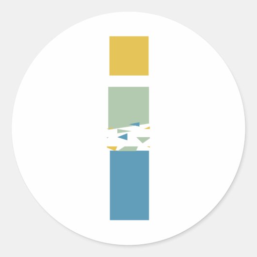Sticker Rond Monogramme de lettre abstraite moderne I personnal (Devant)