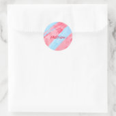 Sticker Rond monogramme de lettre initiale simple ajoutez votre (Sac)