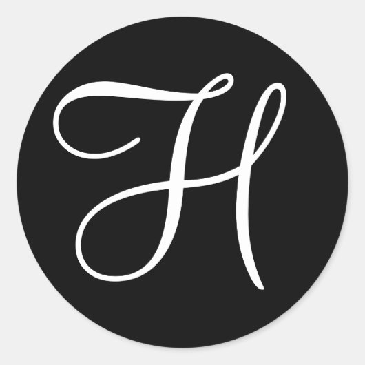 Sticker Rond Monogramme de mariage personnalisé Modèle - Phoque (Devant)