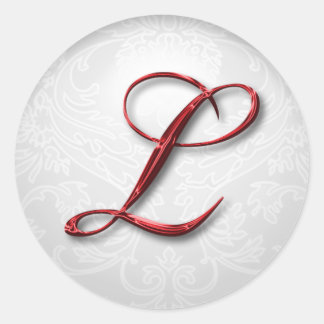 Sticker Rond Monogramme de Noël L
