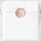 Sticker Rond Monogramme de Parties scintillant d'or pour fille  (Sac)