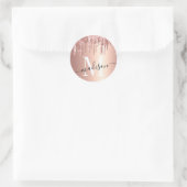 Sticker Rond Monogramme de Parties scintillant d'or pour fille  (Sac)