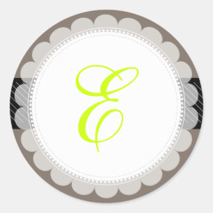 Sticker Rond Monogramme de PixDezine doilie/DIY+Couleur de