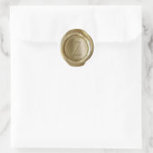 Sticker Rond Monogramme de sceau de cire - Or - ModernSlim Z - (Sac)