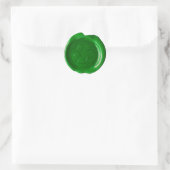 Sticker Rond Monogramme de sceau de cire - Vert foncé - Symbole (Sac)