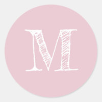 Monogramme de script moderne Parfait initial rose