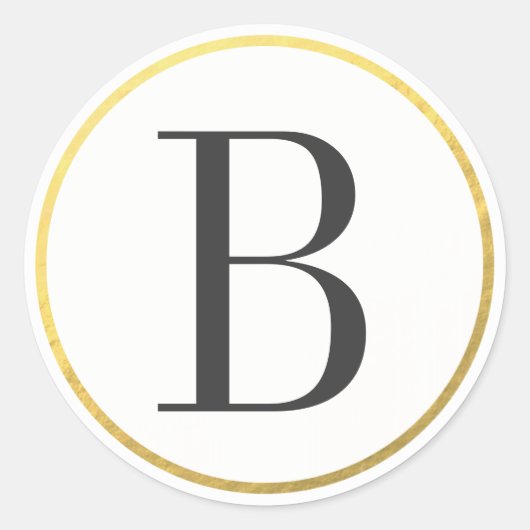 Sticker Rond Monogramme de typographie de l'Hôtel de Ville (Devant)