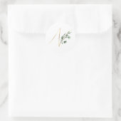 Sticker Rond monogramme d'hiver noël lettre N (Sac)