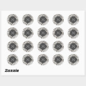 Sticker Rond Monogramme d'impression Zebra Brown (Feuille)