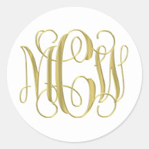 Monogramme DIY BG en or blanc préppy avec écriture