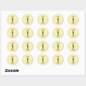 Sticker Rond Monogramme d'or irlandais I (Feuille)