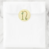 Sticker Rond Monogramme d'or irlandais N (Sac)