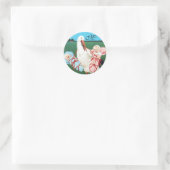 STICKER ROND MONOGRAMME DU BABY SHOWER STORK TWIN (Sac)