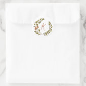 Sticker Rond Monogramme du champignon boisé (Sac)