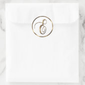 Sticker Rond Monogramme E Faux Bronze (Sac)