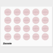 Sticker Rond Monogramme élégant | Or Rose (Feuille)
