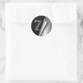 Sticker Rond Monogramme en acier "Z" (Sac)