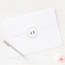 Monogramme en cercle de lignes