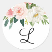 Sticker Rond Monogramme Favoriser Sticker, (Devant)