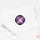 Sticker Rond Monogramme - Galaxie de cigar - Messier 82 (Enveloppe)