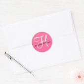 Sticker Rond Monogramme H Mariage Printemps 2010 Sceau rose (Enveloppe)