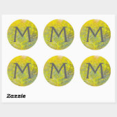 Sticker Rond Monogramme | Hive I (Feuille)