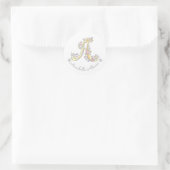Sticker Rond Monogramme initial Un nom d'identification personn (Sac)