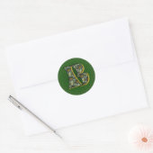 Sticker Rond Monogramme Initiale B Fleurs de Marguerites Art (Enveloppe)