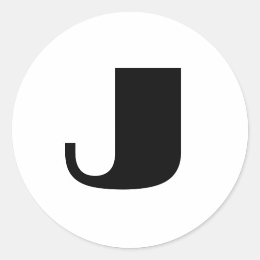 Sticker Rond monogramme "J" (Devant)