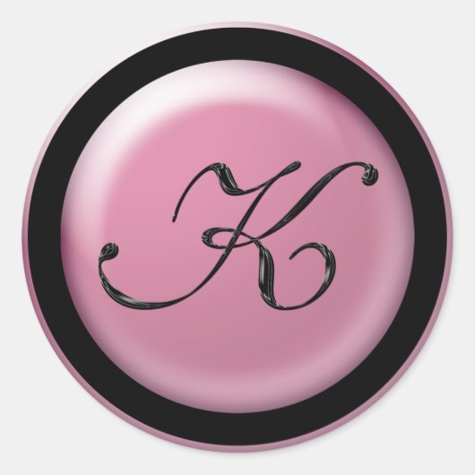 Sticker Rond Monogramme K (Devant)