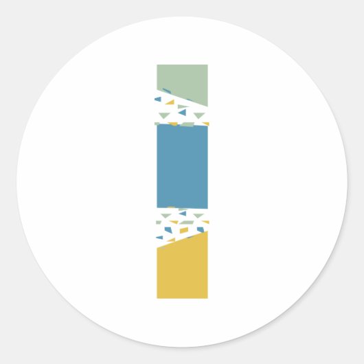 Sticker Rond Monogramme L de lettre abstraite moderne personnal (Devant)