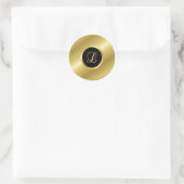 Sticker Rond Monogramme L écriture or (Sac)