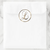 Sticker Rond Monogramme L Faux Bronze (Sac)