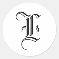 Monogramme L Invitation Sceau Ancien Style Anglais