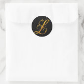 Sticker Rond monogramme Liquide Gold L (Sac)