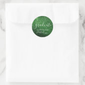 Sticker Rond monogramme luxueux à parties scintillant verte dip (Sac)
