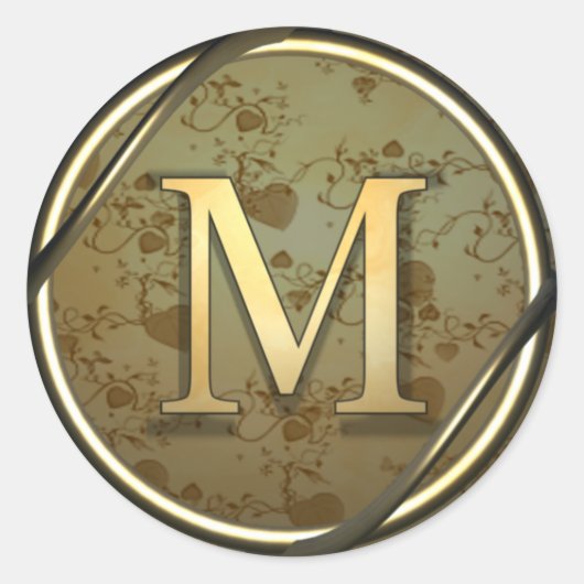 Sticker Rond monogramme_m (Devant)